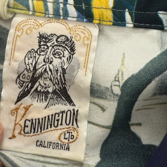 Disney Vintage 70s Kennington Disco Shirt Fantasia Mickey Wizard Medium FLAWLESS - Picture 4 of 7